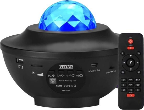 Zedar Sterren projector lamp - 10 kleuren licht sterrenhemel (galaxy projector) van (kerstcadeau voor vrouwen en mannen)