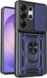 Techsuit Hoesje geschikt voor Samsung Galaxy S26 Ultra - Camshield Back Cover - Blauw