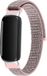 Strap-it Nylon Smartwatch bandje - Geschikt voor Fitbit Inspire 3 - Pink Sand