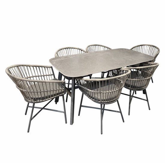 Oosterik Home Diningset Cossato Biella Grey