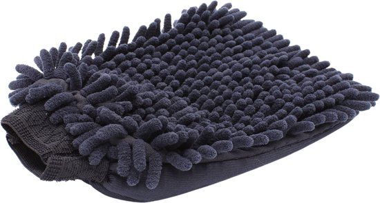 Merkloos Washandschoen Microvezel ''Rasta'' Zwart