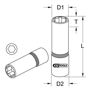 KS Tools 1/4" CLASSIC Inbus Bit - 9mm - 1 Piece