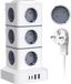 SURIGHT Stekkerdoos 16-in-1 2500 W met USB-A en USB-C kabel 3M