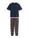 Next Pyjama lang navy / bruin / wit