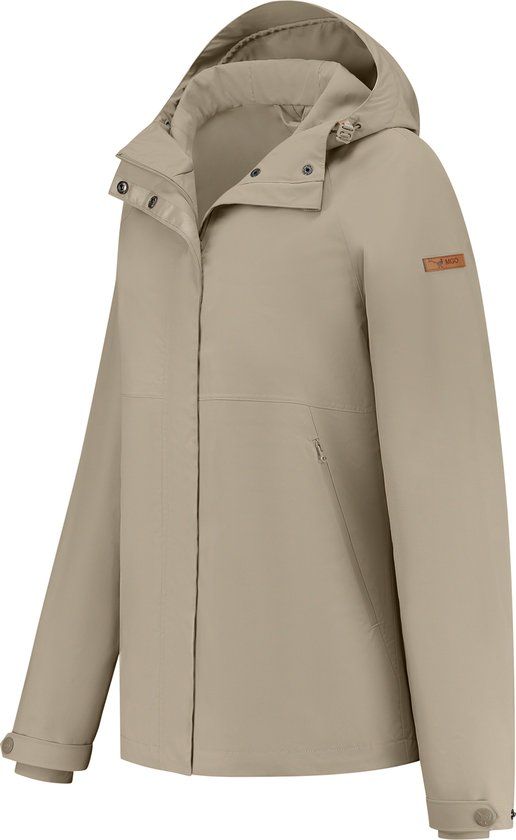 MGO Skylar Waterdichte Regenjas Dames - Taupe - Maat S