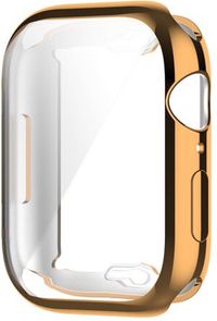 By Qubix - Étui en silicone (entièrement protégé) 41mm - Or champagne - Convient pour Apple Watch Series 7/8/9