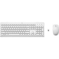 HP 230 - Toetsenbord en muis set - draadloos - 2.4 GHz - Frans - wit