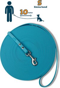 Miqdi BioThane Hondenriem - Lichtblauw - 9mm - 10 meter - XS/S