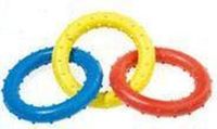 PETBLIS Classic For Pets Drie-gekleurde Ring Teether Toy | 19 cm