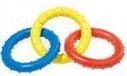 PETBLIS Classic For Pets Drie-gekleurde Ring Teether Toy | 19 cm