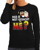 Bellatio Decorations Funny emoticon sweater Had je niet gedacht he zwart voor dames - Fun / cadeau trui L