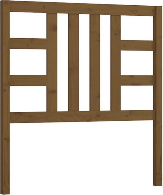 vidaXL Hoofdbord - 96x4x100 cm - Massief Grenenhout - Honingbruin