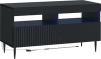 vidaXL TV-meubel HAARLEM 81 x 35 x 43 cm Zwart Bewerkt hout