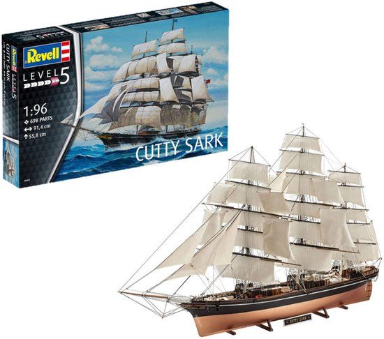 Revell Cutty Sark Boat Plastic Model Kit 1:96 - 698 Parts