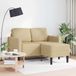 VidaXL 2-zitsbank met chaise l-vorm 125 cm linnen grijsgroen