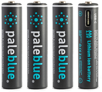 Pale Blue Earth AAA USB-C Oplaadbare Batterijen (4x) - Lithium