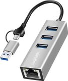 LogiLink UA0440 Netwerkadapter/Hub 5 GBit/s USB-C 3.2 Gen 1