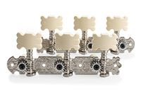 GEWA Mechanik klassieke gitaarset, verchroomd, crèmekleurige vlinderknop