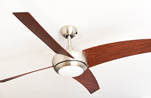AireRyder Borealis Plafondventilator - 122 cm - Satijn Nikkel/Walnoot - Met Verlichting & Afstandsbediening