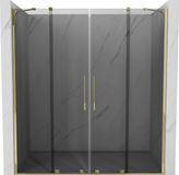 Mexen Velar Duo schuifdouchedeuren 200 cm, grafiet, goud