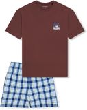 SCHIESSER Teens Nightwear lichtblauw / bruin