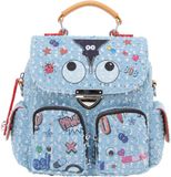 myMo pop Klepzak Blauw Denim Gebloemd 6L