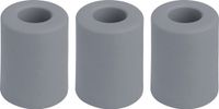 Deltafix Deurbuffer - 3x - deurstopper - grijs - rubber - 50 x 35 mm - schroefbevestiging