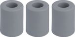 Deltafix Deurbuffer - 3x - deurstopper - grijs - rubber - 50 x 35 mm - schroefbevestiging