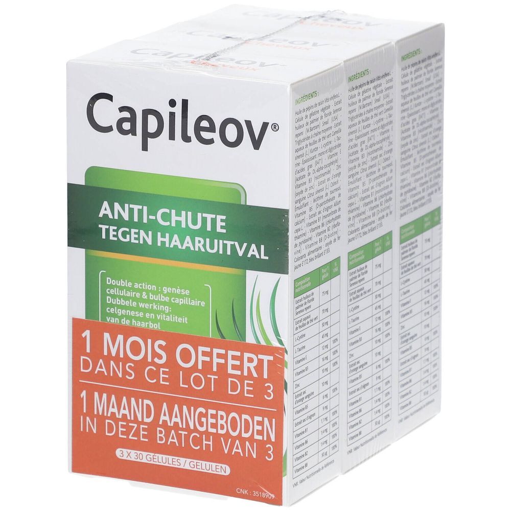 Nutreov Capileov Anti-Haaruitval Trio - 3 x 30 capsules