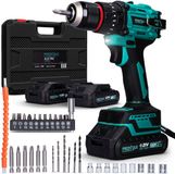 ProXtar Perceuse sans fil - 21V - 1500 mAh - Incl. 2 batteries et grande valise