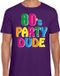 Bellatio Decorations Verkleed T-shirt voor heren - paars - 80s party dude - Jaren tachtig / Disco themafeest XL