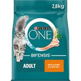 PURINA ONE BIFENSIS Volwassen Kattenvoer, droog, rijk aan kip, 4-pack (4 x 2,8 kg)