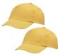 Jumada Inspirion Gmbh Baseballcap / pet Outdoor - 10x - 5 panels - geel - volwassenen - klittenbandsluiting - katoen