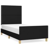 vidaXL Bedframe Zwart Stof 200x200 cm