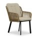 LUX outdoor living Italo Italo dining tuinstoel | touw + aluminium | Sahara Dust