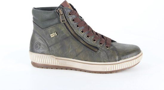 Remonte Dames Hoge Sneakers - groen - Maat 39