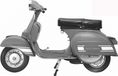 RMS Autocollants de décoration électroniques, couleur blanche, film UV, pour Vespa Rally 200, année 1972