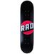 RAD Solid Logo skateboard voor volwassenen, uniseks, zwart/rood, 19,8 cm