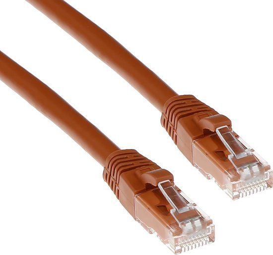 ACT Bruin 7 meter U/UTP CAT6 patchkabel snagless met RJ45 connectoren IS1607