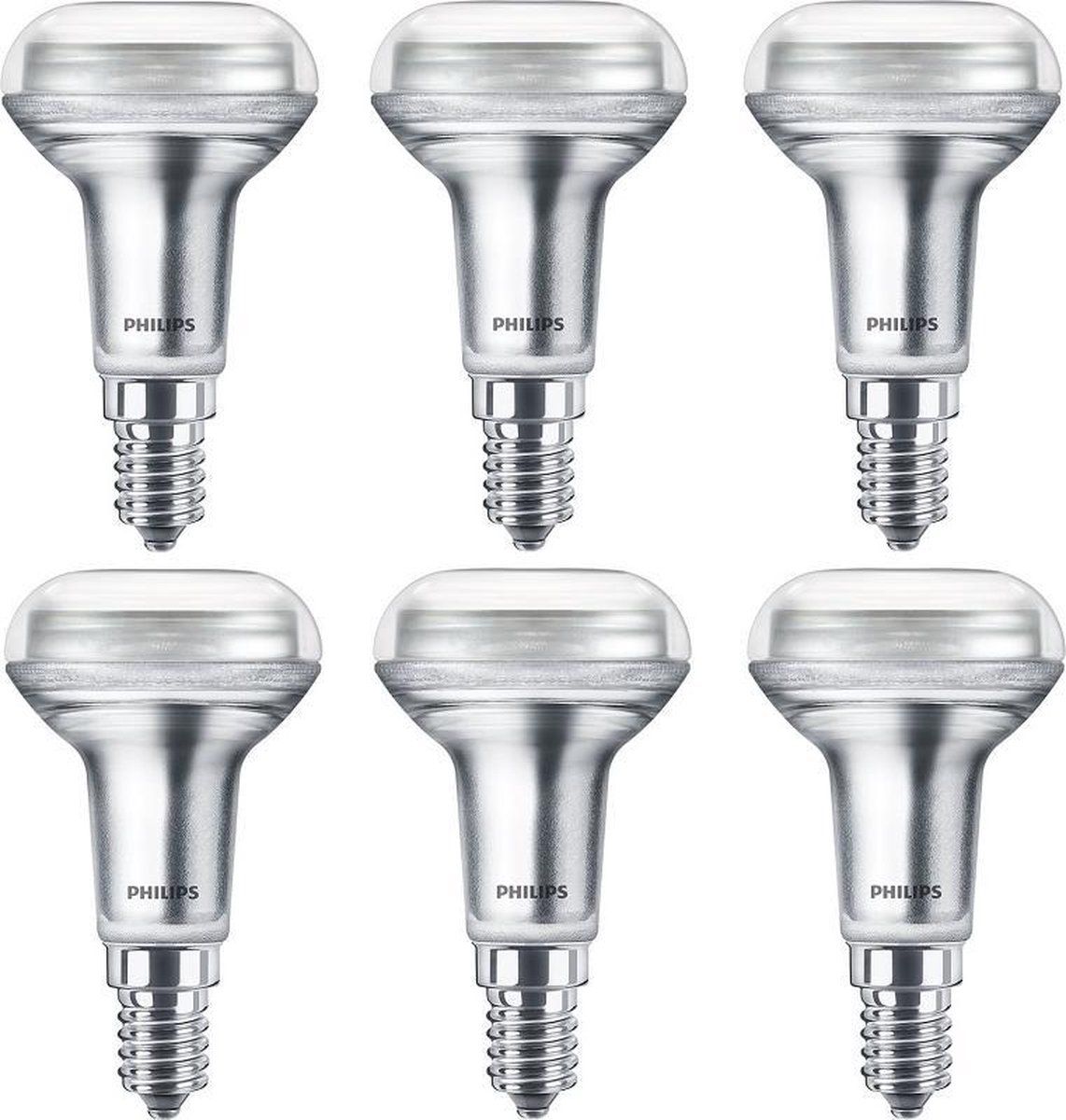 Philips 6 stuks LED reflectorlamp R50 E14 4.3W 2700K Dimbaar