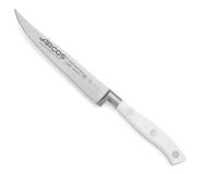 Arcos Serie Riviera Blanc - steakmes - lemmet van nitrum gesmeed roestvrij staal 130 mm - handgreep polyoxymethyleen (POM) kleur wit