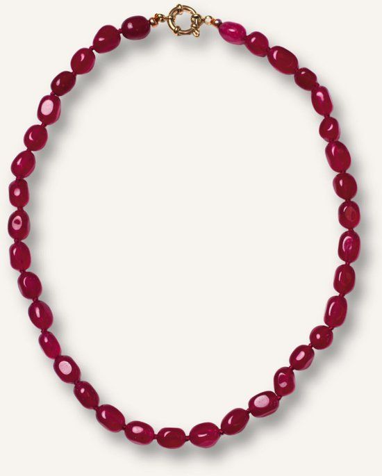 BONNIE STUDIOS Bobby Burgundy Necklace Sieraden Dames - Rood