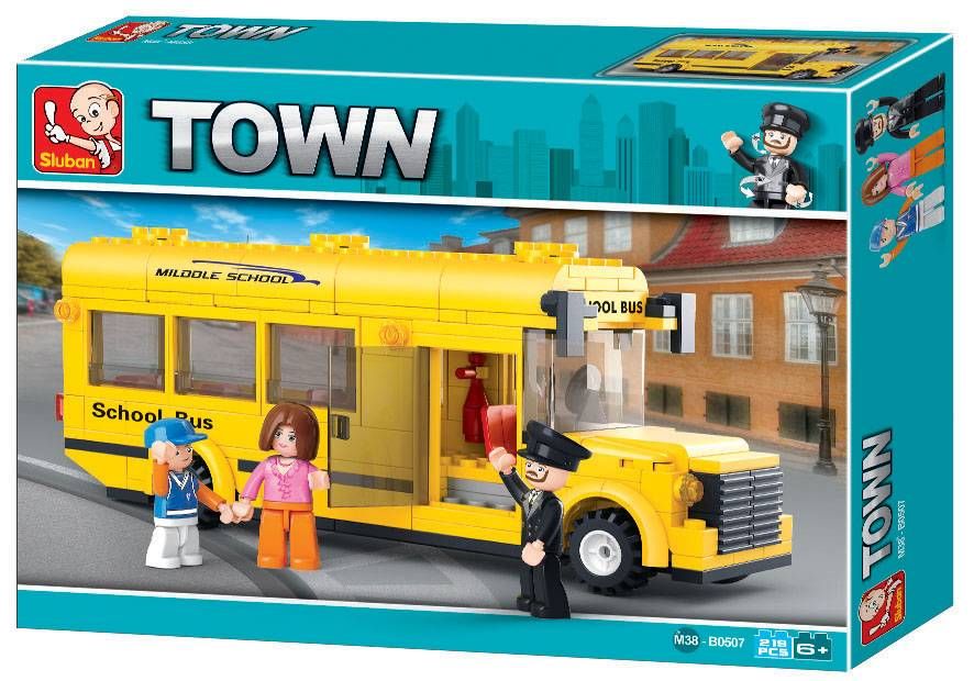 Sluban Town Schoolbus - Geel - Kunststof - 2017