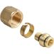 Henco - schroef koppeling - knel x binnendraad - 16mm x 15mm - messing