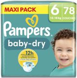 Pampers Baby-dry Luiers Maat 6 (13-18kg) - 78 Stuks
