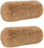 vidaXL - Kussensloop - 2 stuks - HEERLEN - Taupe - Ø 15 x 40 cm - Katoensatijn