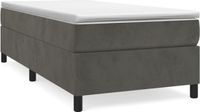 vidaXL Boxspringbedframe, donkergrijs, 100x200 cm, fluweel