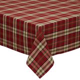 DII Holiday Collection, Kerst Geruit Tafelblad, 52x84 Tafelkleed, Kampvuur