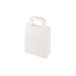 Papstar Sac shopping en papier poignée plate 18 x 8 x 22 cm blanc 50 pièces