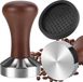 Icecat Tamper à café en acier inoxydable avec poignée en bois - 51 mm